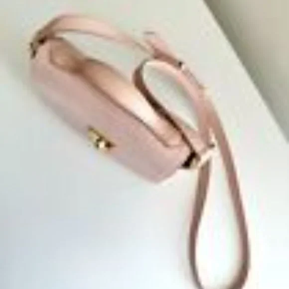 FENDI Light Pink Leather Shoulder Crossbody Bag